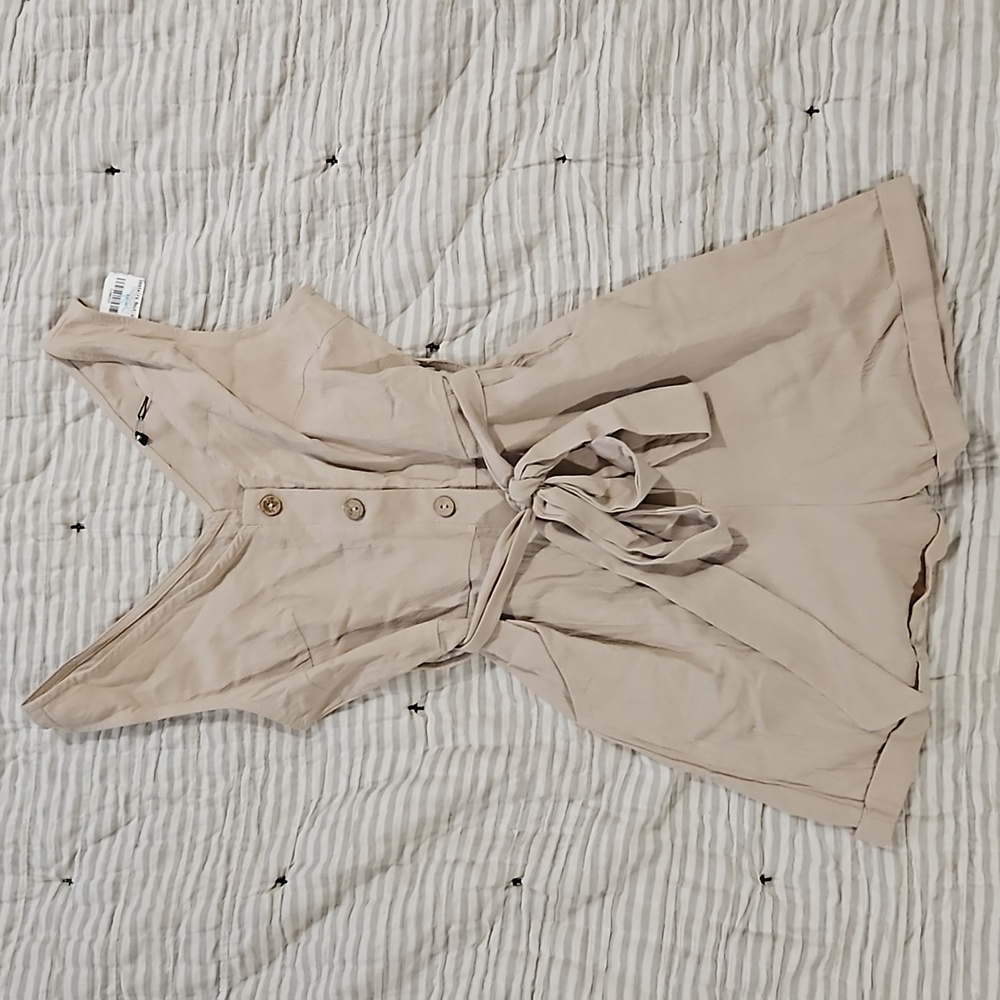Tan Shorts Romper